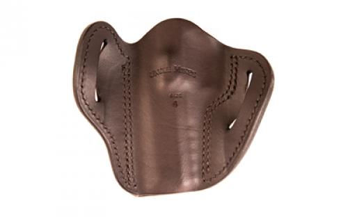 Uncle Mike's Uncle Mikes Outside Waistband Leather Holster, Size 4, Fits Most Large Frame Autos (Beretta 92, CZ 75, FN 509, HK VP9, Sig 220/226, Springfield XDM), Right Hand, Brown UM-OWB-4-BRW-R