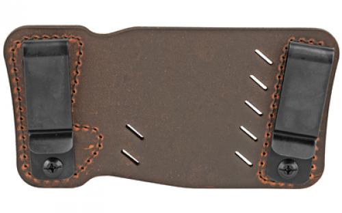 Versacarry Orion IWB/OWB Holster, Fits Most Single Stack and Sub-Compact Semi-Automatic Pistols, Distressed Brown Color, Water Buffalo Leather, Right Hand 22103