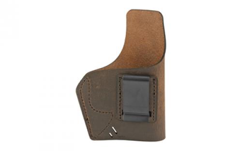 Versacarry Element, Inside Waistband Holster, Right Hand, Water Buffalo Leather, Distressed Brown Color, Fits Most Double Stacked Semi-Automatic Pistols 32101