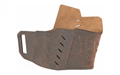 Versacarry Commander Series Water Buffalo Belt Holster, Includes Spare Mag Pouch, Fits Most Double Stacked Semi-Automatic Pistols, Right Hand, Distressed Brown Leather 62101