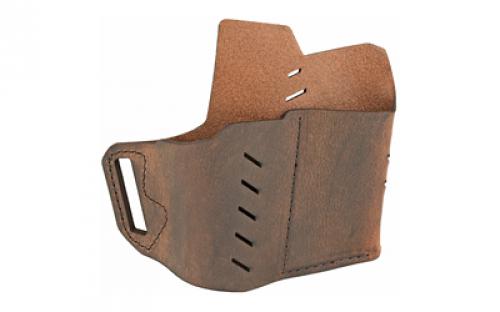 Versacarry Commander Series Belt Holster, Includes Spare Mag Pouch, Fits 1911 Style Pistols, Distressed Brown Color, Water Buffalo Leather, Right Hand 62102