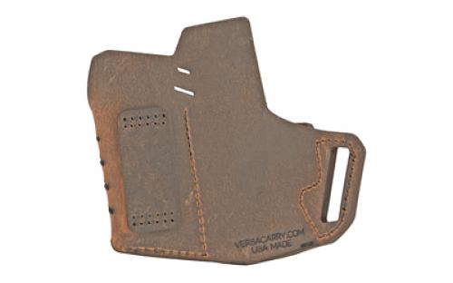 Versacarry Commander Series Belt Holster, Includes Spare Mag Pouch, Fits 1911 Style Pistols, Distressed Brown Color, Water Buffalo Leather, Right Hand 62102