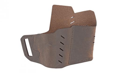 Versacarry Commander Series Water Buffalo Belt Holster, Includes Spare Mag Pouch, Fits Sub-Compact Handguns, Right Hand, Distressed Brown Leather 62103