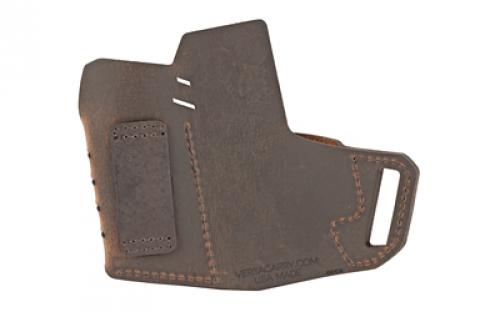 Versacarry Commander Series Water Buffalo Belt Holster, Includes Spare Mag Pouch, Fits Sub-Compact Handguns, Right Hand, Distressed Brown Leather 62103
