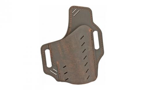 Versacarry Guardian Series Water Buffalo Belt Holster, Fits Most Double Stacked Semi-Automatic Pistols with 4 Barrel, Right Hand, Distressed Brown Leather G1BRN