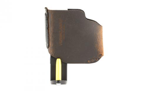Versacarry IWB/OWB Holster, Fits Small Sized 9mm Pistol with 3.5 Barrel, Black Polymer with Magnetic Water Buffalo Leather Trigger Guard PRO9 SM