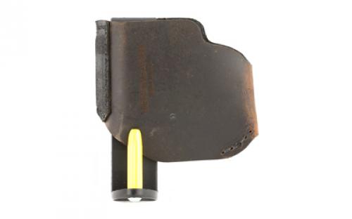Versacarry IWB/OWB Holster, Fits Extra Small Sized 9mm Pistol with 3 Barrel, Black Polymer with Magnetic Water Buffalo Leather Trigger Guard PRO9 XS