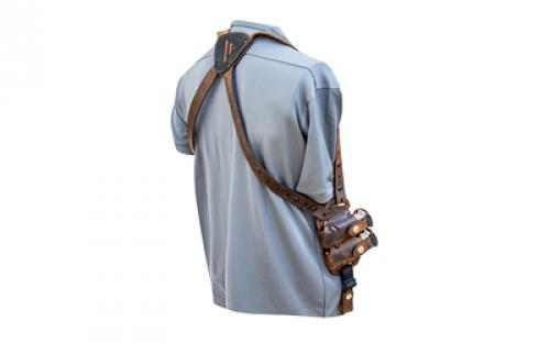 Versacarry Shoulder Holster Deluxe, Fits Full Size Pistols, Leather and Kydex, Distressed Brown, Right Hand SH21