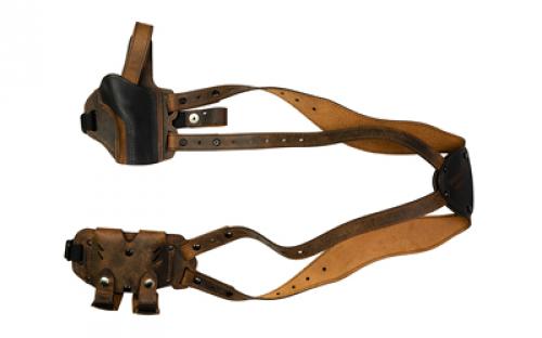 Versacarry Shoulder Holster Deluxe, Fits 1911 Pistols, Leather and Kydex, Distressed Brown, Right Hand SH22