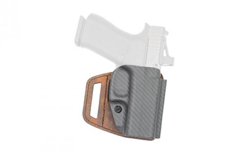 Versacarry V-Slide, Belt Slide Holster, Right Hand, Fits Sig P365 Macro, Distressed Leather and Polymer, Brown VSL211365M