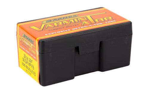 Barnes VARMINATOR, .224 Diameter, 22 Caliber, 50 Grain, Flat Bottom Hollow Point, 100 Count 30178