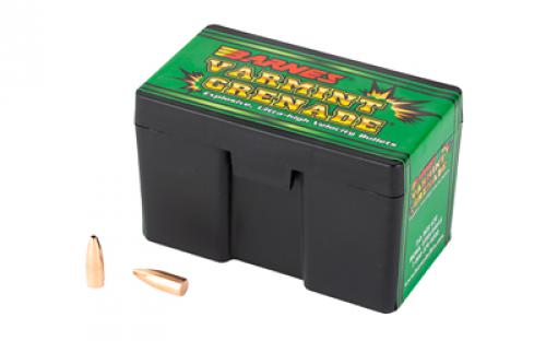 Barnes VARMINT GRENADE, .224 Diameter, 22 Caliber, 36 Grain, Flat Bottom Hollow Point, California Certified Nonlead, 250 Count 30189