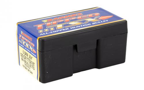 Barnes TIPPED TSX, .264 Diameter, 6.5MM, 120 Grain, Ballistic Tip Boat Tail, California Certified Nonlead, 50 Count 30242