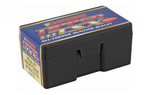 Barnes TTIPPED TSX, .277 Diameter, 27 Caliber, 130 Grain, Ballistic Tip Boat Tail, California Certified Nonlead, 50 Count 30276