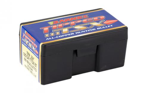 Barnes TIPPED TSX, .284 Diameter, 7MM, 120 Grain, Ballistic Tip Boat Tail, California Certified Nonlead, 50 Count 30298