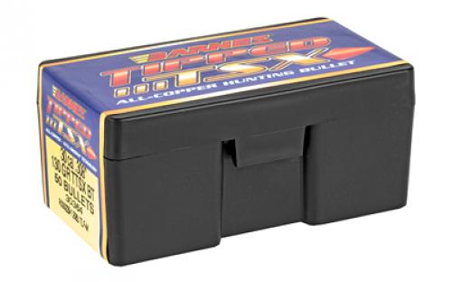 Barnes TIPPED TSX, .308 Diameter, 30 Caliber, 130 Grain, Ballistic Tip Boat Tail, California Certified Nonlead, 50 Count 30364