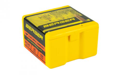 Berger Bullets FB Varmint, .224 Diameter, 22 Caliber, 55 Grain, Flat Base Hollow Point, 100 Count 22311