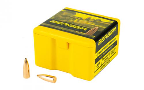 Berger Bullets FB Target, .224 Diameter, 22 Caliber, 52 Grain, Flat Base Hollow Point, 100 Count 22408