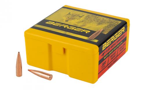 Berger Bullets FB Varmint. 243 Diameter, 6MM/243 Winchester, 88 Grain, High BC, Flat Base Hollow Point, 100 Count 24323