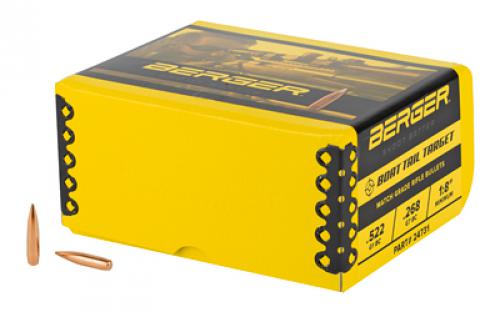 Berger Bullets BT Target,  .243 Diameter, 6MM/243 Winchester, 108 Grain, Boat Tail Hollow Point, 500 Count 24731