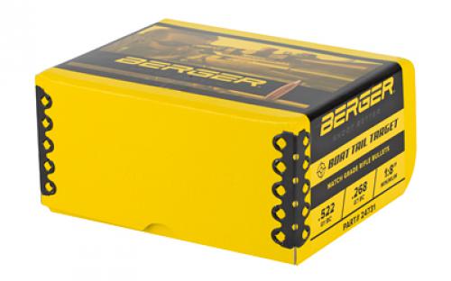 Berger Bullets BT Target,  .243 Diameter, 6MM/243 Winchester, 108 Grain, Boat Tail Hollow Point, 500 Count 24731