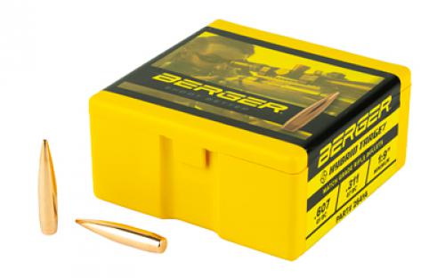 Berger Bullets Hybrid Target, .264 Diameter, 6.5MM, 140 Grain, Boat Tail Hollow Point, 100 Count 26414
