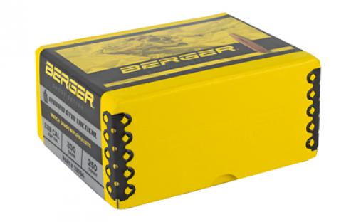 Berger Bullets Hybrid OTM Tactical, .338 Diameter, 338 Caliber, 300 Grain, hollow Point Boat Tail, 250 Count 33794