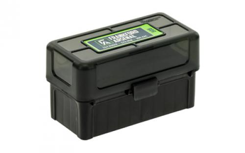 Frankford Arsenal Hinge-Top Ammo Box, 505, 50 Rounds, Fits 17 Remington, .222 Remington and .223 Remington, Smoke Gray, Plastic 1083786