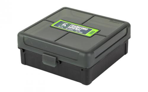 Frankford Arsenal Hinge-Top Ammo Box, 1003, 100 Rounds, Fits 38 Special, 357 Magnum and 38 Super, Smoke Gray, Plastic 1083794