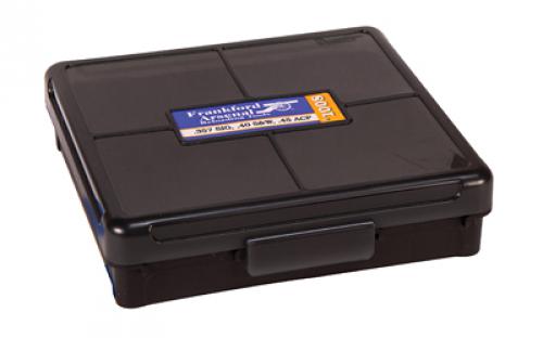Frankford Arsenal Hinge-Top Ammo Box, 1008, 100 Rounds, Fits 10MM, 40S&W and 45ACP, Smoke Gray, Plastic 1083798