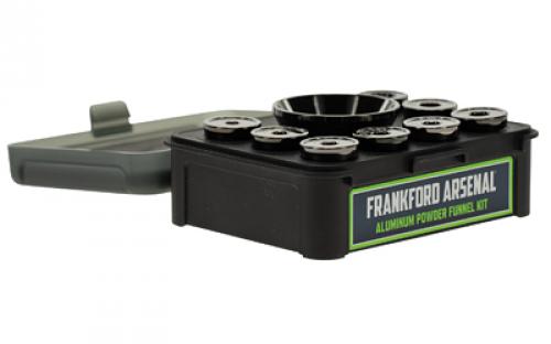 Frankford Arsenal Frankford Arsenal, Black, Static Free Aluminum Construction, 8 Interchangeable Nozzles, Laser Marked For Easy Caliber ID, Smooth Black Chrome Finish, Storage Case Included 1136021