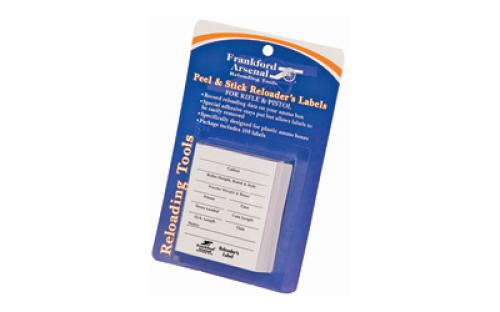Frankford Arsenal Pistol and Rifle Reloader's Labels, 100 Pack 202364