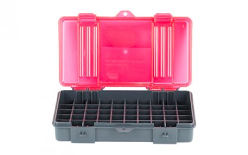 Plano Ammunition Box, Holds 50 Rounds of .45ACP/.40 S&W/10mm Handgun Rounds, Charcoal/Rose , 6 Pack 122750