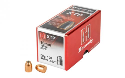 Hornady XTP, .400 Diameter, 10MM, 155 Grain, Hollow Point, 100 Count 40000