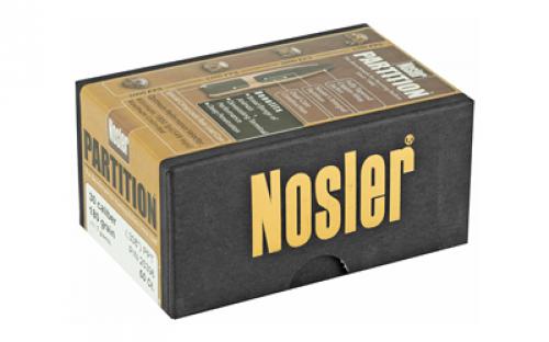 NOSLER Partition, .308 Diameter 30 Caliber, 180 Grain, Protected Point, 50 Count 25396