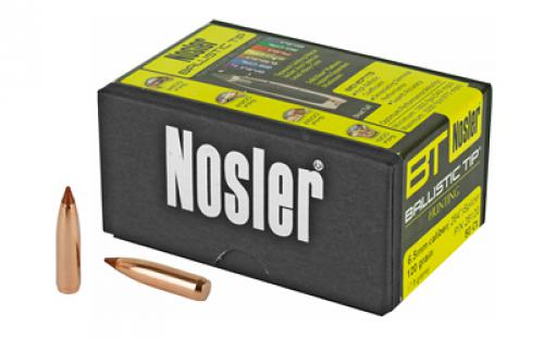 NOSLER Ballistic Tip, .264 Diameter, 6.5MM, 120 Grain, Spitzer Boat Tail, 50 Count 26120