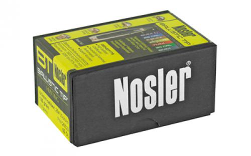 NOSLER Ballistic Tip, .264 Diameter, 6.5MM, 120 Grain, Spitzer Boat Tail, 50 Count 26120