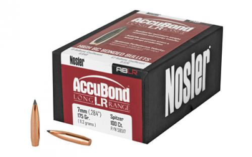 NOSLER AccuBond Long Range, .284 Diameter, 7MM, 175 Grain, Spitzer Boat Tail, 100 Count 58517