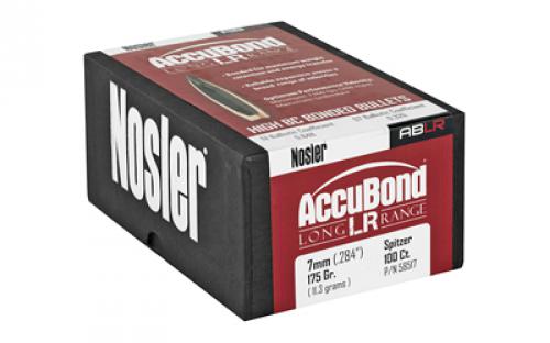 NOSLER AccuBond Long Range, .284 Diameter, 7MM, 175 Grain, Spitzer Boat Tail, 100 Count 58517