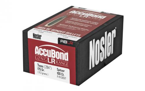 NOSLER AccuBond Long Range, .284 Diameter, 7MM, 175 Grain, Spitzer Boat Tail, 100 Count 58517
