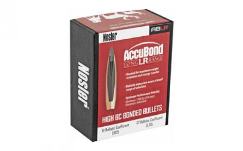 NOSLER AccuBond Long Range, .264 Diameter, 6.5MM, 142 Grain, Spitzer Boat Tail, 100 Count 58922