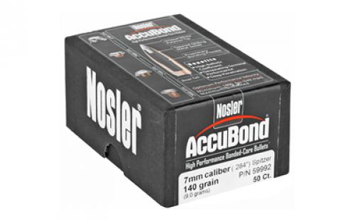 NOSLER AccuBond, .284 Diameter, 7MM, 140 Grain, Spitzer Boat Tail, 50 Count 59992