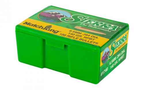 Sierra Bullets MatchKing, 6.5MM, 140 Grain, Boat Tail Hollow Point, 100 Count 1740