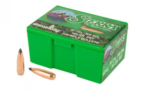 Sierra Bullets GameKing, .308 Diameter, 30 Caliber, 165 Grain, Spitzer Boat Tail, 100 Count 2145