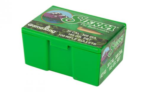 Sierra Bullets GameKing, .308 Diameter, 30 Caliber, 165 Grain, Spitzer Boat Tail, 100 Count 2145
