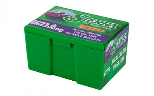 Sierra Bullets Tipped MatchKing, .308 Diameter, 30 Caliber, 175 Grain, Ballistic Tip, 100 Count 7775