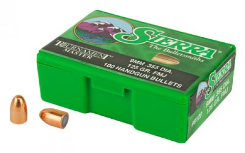 Sierra Bullets Tournament Master, .355 Diameter, 9MM, 125 Grain, Full Metal Jacket, 100 Count 8120
