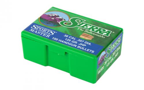 Sierra Bullets Sports Master, .380 Diameter, 38 Special/357 Magnum, 125 Grain, Jacketed Hollow Point, 100 Count 8320