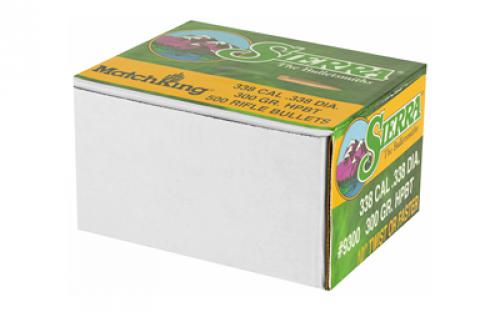 Sierra Bullets MatchKing, .338 Diameter, 338 Caliber, 300 Grain, Hollow Point Boat Tail, 500 Count 9300
