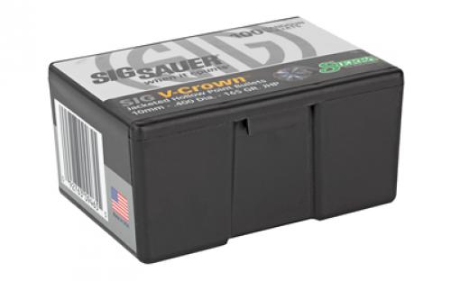 Sierra Bullets V-Crown, .400 Diameter, 10MM, 165 Grain, Jacketed Hollow Point, 100 Count 9465